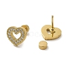 304 Stainless Steel with Rhinestone Stud Earrings for Women EJEW-G364-04G-2
