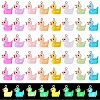 48Pcs 8 Colors Transparent Resin Pendants Colorful Night Glow Duck Pendant Creative Jewelry Accessories JX860A-1