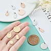 SUNNYCLUE 12Pcs 4 Style 3 Colors 201 Stainless Steel Stamping Blank Tag Charms STAS-SC0002-11-3