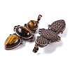 Natural Tiger Eye Pendants G-Q158-04-13-2