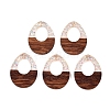 Epoxy Resin & Walnut Wood Pendants RESI-T057-12D-1