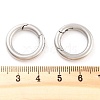 Non-Tarnish 316 Stainless Steel Spring Gate Rings STAS-M296-01P-A-01-3