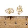 Brass Micro Pave Clear Cubic Zirconia Charms KK-L212-20G-3