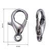 Black Tone Zinc Alloy Lobster Claw Clasps X-E102-B-4