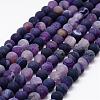 Frosted Natural Weathered Agate Beads Strands G-F374-8mm-01-1