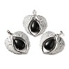 Natural Obsidian Teardrop Pendants KK-K331-02P-05-1