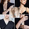 Cubic Zirconia Oval Pendant Necklace & Link Bracelet & Cuff Ring & Stud Earrings SJEW-SZC0001-01D-7