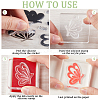 CRASPIRE 4Pcs 4 Styles Plant Clear Silicone Stamps DIY-CP0009-80B-6
