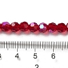 Electroplate Transparent Glass Beads Strands X-EGLA-A035-T6mm-L07-4