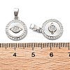 Brass Micro Pave Cubic Zirconia Charms KK-L222-012P-3