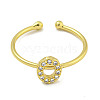 Rack Plating Brass Open Cuff Rings for Women RJEW-F162-02G-O-2