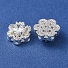 Brass Micro Pave Clear Cubic Zirconia Beads CU-CBAEC99-32S-01-2
