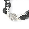 Natural Lava Rock Bracelets Watches BJEW-JB03768-3