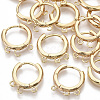 Brass Huggie Hoop Earring Findings X-KK-T055-026G-NF-1