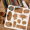 PET Hollow Out Drawing Painting Stencils DIY-WH0391-0101-3