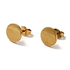 PVD Vacuum Plating 304 Stainless Steel Stud Earrings EJEW-Z040-01G-1