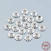 925 Sterling Silver Bead Caps STER-T002-87S-3