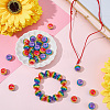 40Pcs Pride UV Plating Rainbow Iridescent Acrylic European Beads MACR-SC0002-66-4