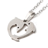 Non-Tarnish 306 Stainless Steel Pendant Necklace for Women NJEW-Q772-01P-09-2