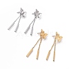 304 Stainless Steel Chain Tassel Earrings EJEW-M197-01-1