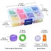 184Pcs 8 Colors Transparent Plastic Beads KY-YW0001-52-3