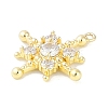 Brass Pave Clear Cubic Zirconia Pendants KK-F875-10G-2