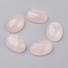 Natural Rose Quartz Flat Back Cabochons G-G741-13x18mm-21-1