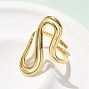 Wave 304 Stainless Steel Cuff Rings RJEW-C124-06B-G-3