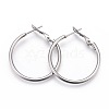 201 Stainless Steel Hoop Earrings EJEW-F188-24P-A-1