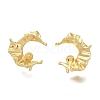 Brass Stud Earring Findings KK-K388-10G-1