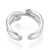 Brass Cuff Ring Settings X-KK-T076-58P-3