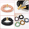 6Pcs 3 Styles Brass Slide Lock Clasps KK-BBC0027-56-7