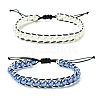 2Pcs ABS Plastic Pearl Beads Bracelets for Women BJEW-JB11353-01-2