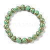 Synthetic Turquoise(Dyed) Round Beaded Stretch Bracelets G-U005-01B-07-1