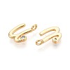 Brass Micro Pave Cubic Zirconia Charms KK-N263-97G-U-2