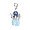 Angel Glass Pendant Decorations HJEW-JM02639-4