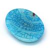 Oval Dyed Natural Crackle Agate Cabochons G-R349-30x40-01-3