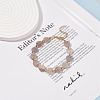 Natural Grey Agate Heart Beaded Bracelet BJEW-JB08697-04-2