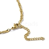 304 Stainless Steel Singapore Chain Necklaces NJEW-C042-11G-4