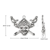 Tibetan Style Alloy Pendants TIBEP-3293-AS-LF-2