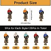 25Pcs 5 Colors Alloy Enamel Pendants ENAM-SZ0004-02-2