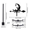 Orangutan Iron Wind Direction Indicator AJEW-WH0265-021-2