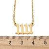 304 Stainless Steel Number 11:11 Pendant Necklaces NJEW-NH0002-01G-04-3