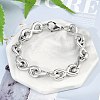 304 Stainless Steel Infinity Link Chain Bracelets for Women Men BJEW-F488-53B-P-1