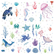 8 Sheets 8 Styles PVC Waterproof Wall Stickers DIY-WH0345-040