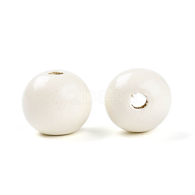 Painted Natural Wood Beads WOOD-A018-16mm-04-1