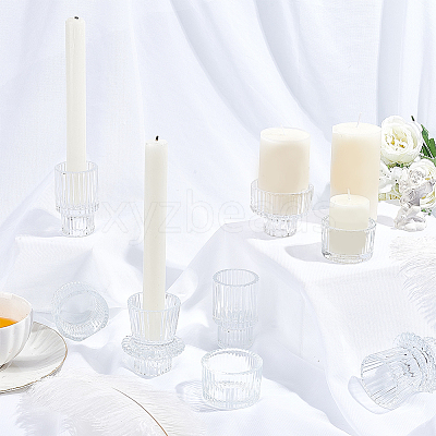 16Pcs 4 Styles Glass Candle Cups AJEW-HY0003-34-1