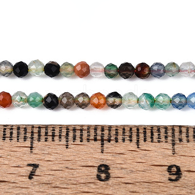 Natural Multi-Color Agate Beads Strands G-T143-02-1
