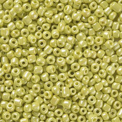 6/0 Opaque Colors Lustered Round Glass Seed Beads X-SEED-A012-4mm-122-1