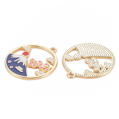 Alloy Enamel Pendants X-ENAM-S126-112-NR-1